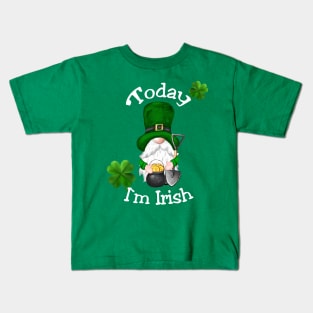 St. Patrick`s Day Dwarf Today I`m Irish Kids T-Shirt